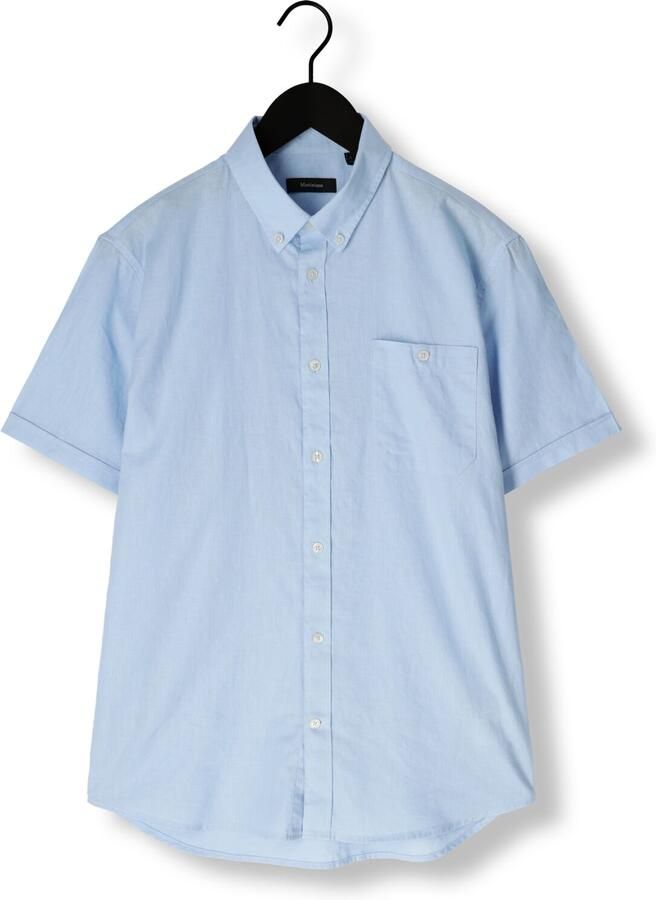Matinique regular fit overhemd MAtrostol met linnen chambray blue