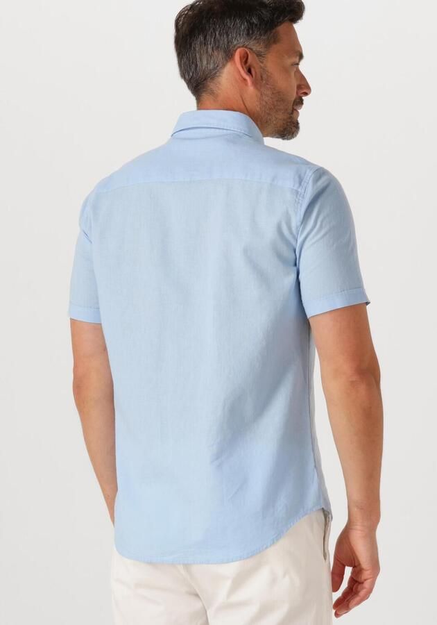Matinique regular fit overhemd MAtrostol met linnen chambray blue - Foto 3