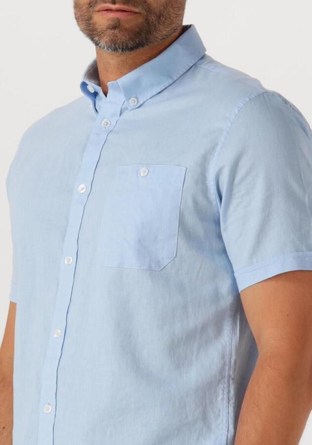 Matinique regular fit overhemd MAtrostol met linnen chambray blue - Foto 2