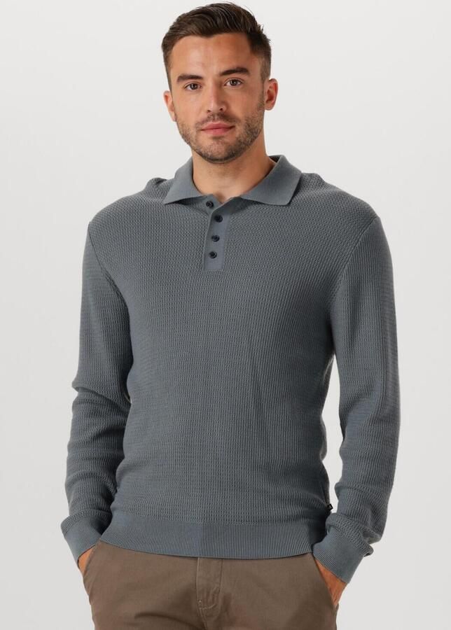 Matinique trui met wol met ingebreid patroon grijsblauw - Foto 4