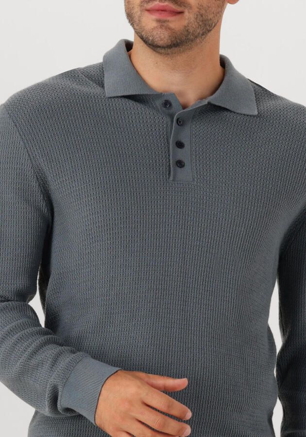 Matinique trui met wol met ingebreid patroon grijsblauw - Foto 2