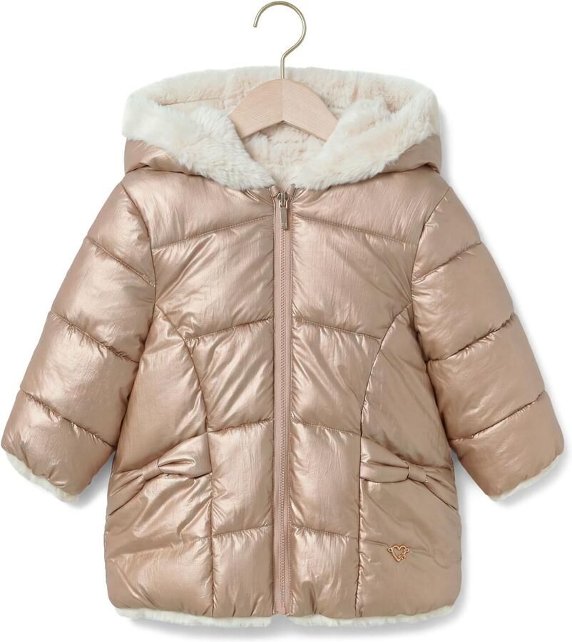 MAYORAL Baby Jassen Reversible Faux Fur Jacket Roze