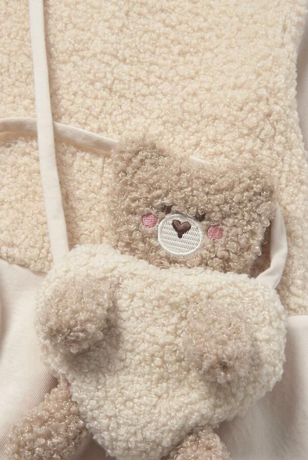 MAYORAL Baby Jurken Combined Dress With Bag Beige - Foto 3