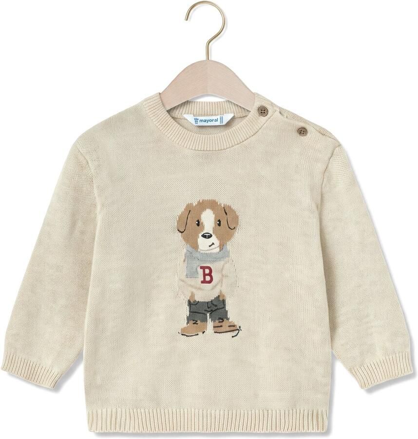 MAYORAL Baby Truien & Vesten Character Intarsia Sweater Ecru