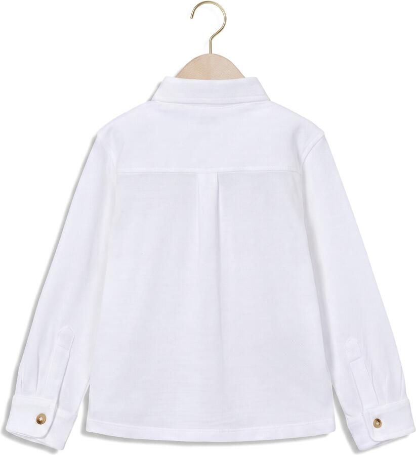 MAYORAL Jongens Overhemden Long-sleeve Pique Knit Shirt Wit - Foto 2