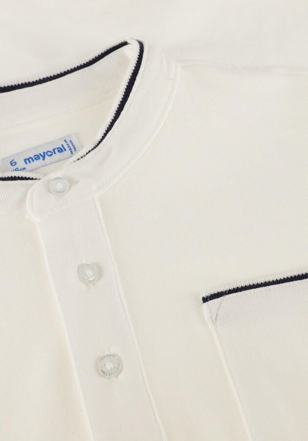 MAYORAL Jongens Polo's & T-shirts Mao Neck Wit - Foto 2
