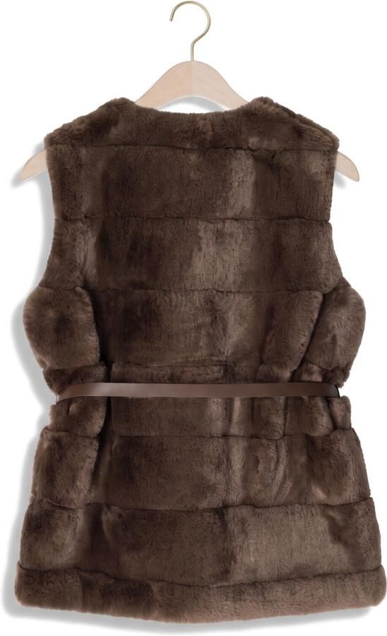 MAYORAL Meisjes Blazers Fur Vest With Belt Bruin - Foto 3