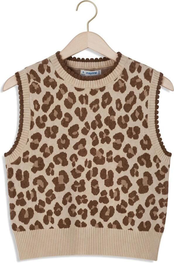 MAYORAL Meisjes Blazers Knitting Vest Beige