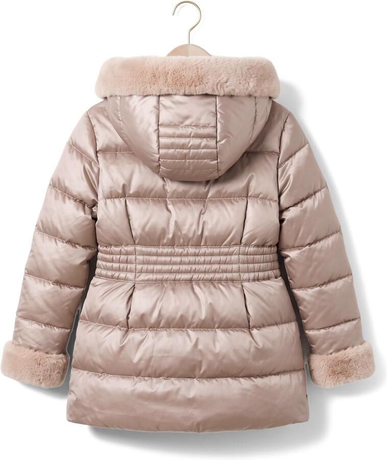 MAYORAL Meisjes Jassen Metallic Fauxfur Puffer Jacket Zand - Foto 2