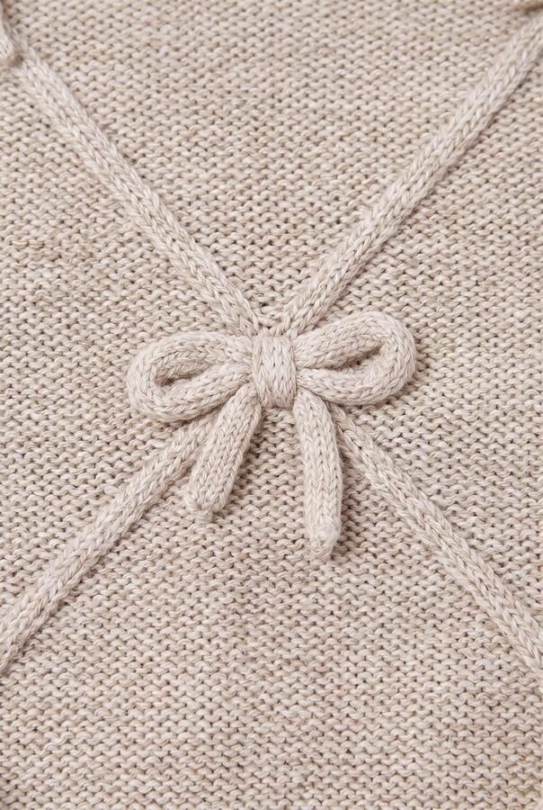 MAYORAL Meisjes Jurken Knit Dress With Bows Beige