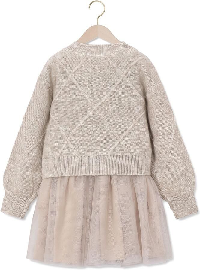 MAYORAL Meisjes Jurken Knit Dress With Bows Beige - Foto 2