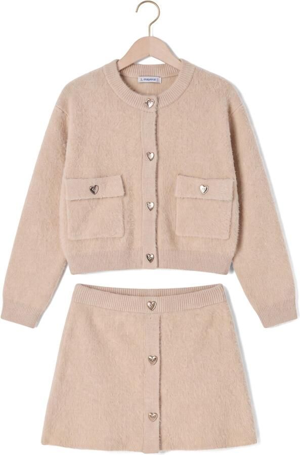 MAYORAL Meisjes Rokken Tricot Skirt Set Beige