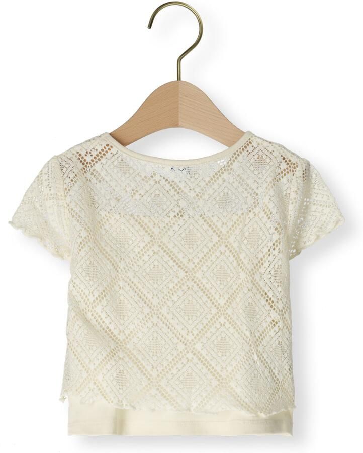 MAYORAL Meisjes Tops & T-shirts 2 Pc Crochet T-shirt Set Creme - Foto 2