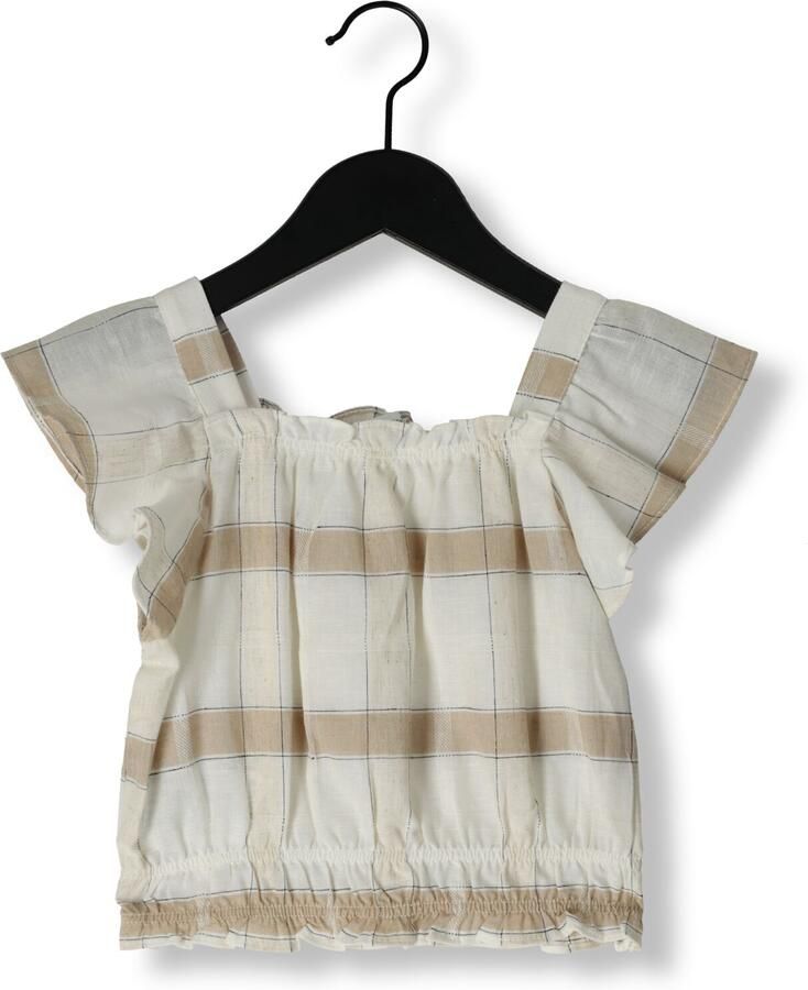 MAYORAL Meisjes Tops & T-shirts Plaid Linen Blouse Beige - Foto 2