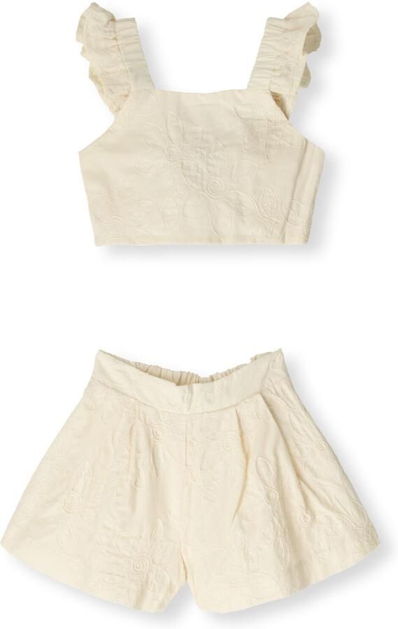 MAYORAL Meisjes Tops & T-shirts Short Set Ecru