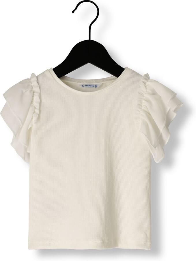 MAYORAL Meisjes Tops & T-shirts S s Shirt Gebroken Wit - Foto 2