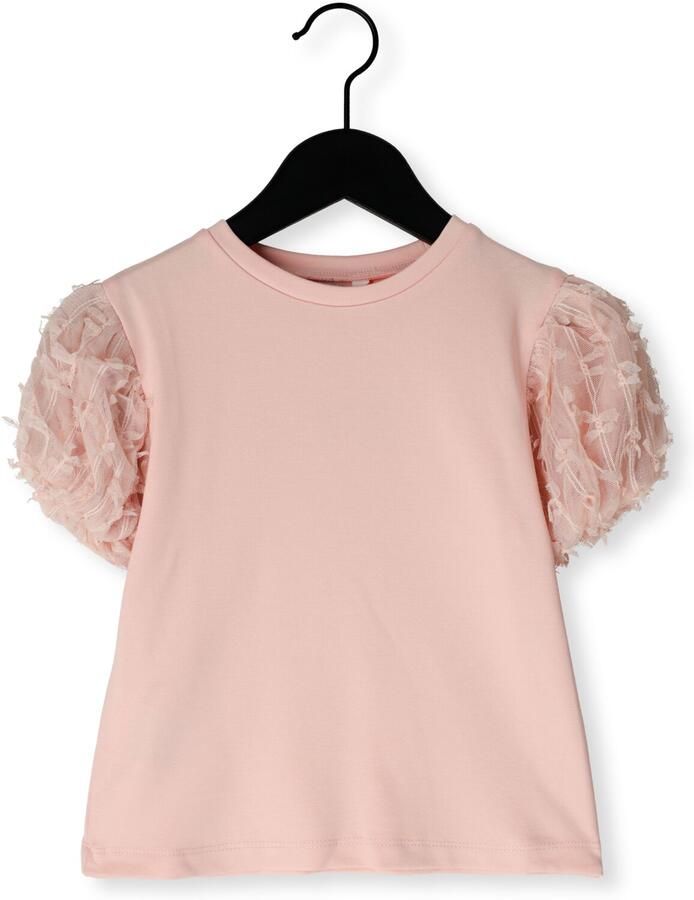 MAYORAL Meisjes Tops & T-shirts S sl Tulle T-shirt Lichtroze