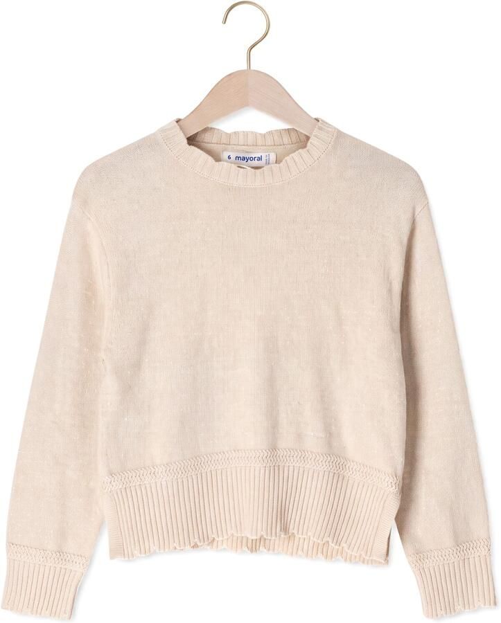 MAYORAL Meisjes Truien & Vesten Knitted Smooth Sweater Beige