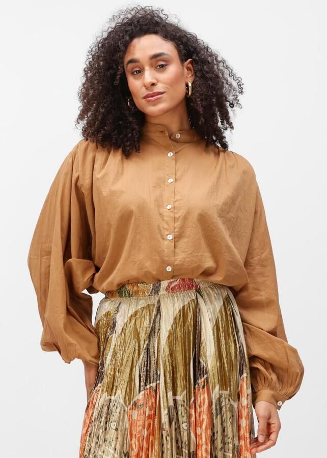 MES DEMOISELLES Dames Blouses Celeste Camel