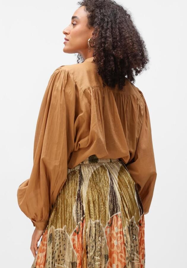 MES DEMOISELLES Dames Blouses Celeste Camel - Foto 3