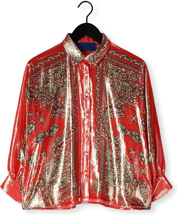 MES DEMOISELLES Dames Blouses Glamour Rood - Foto 2