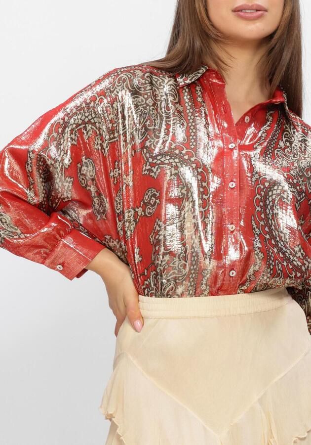 MES DEMOISELLES Dames Blouses Glamour Rood - Foto 4