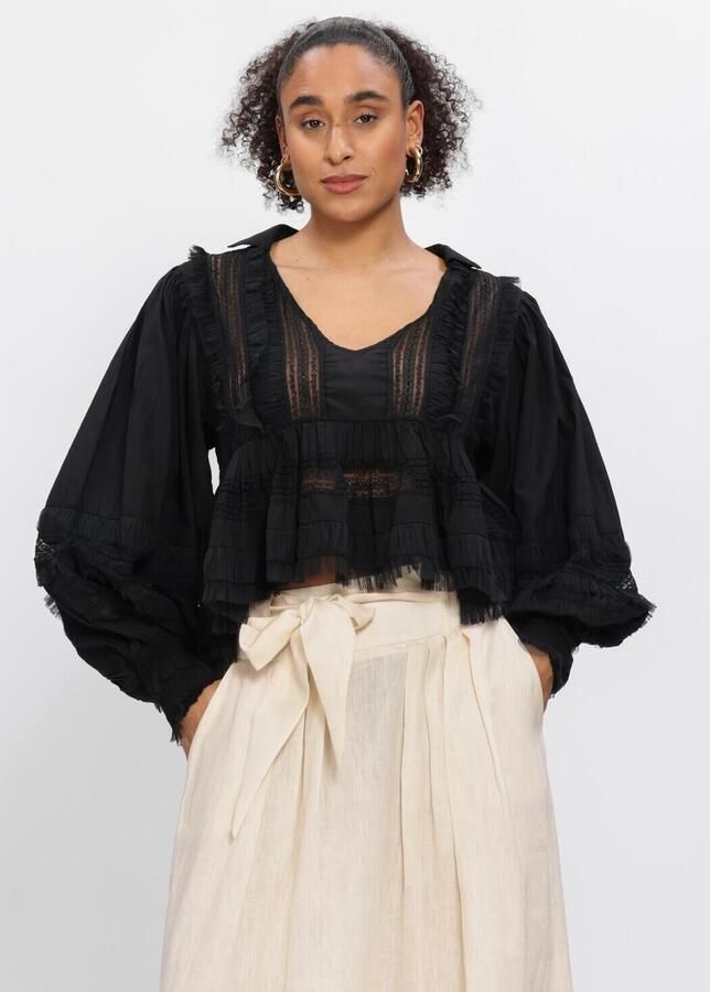 MES DEMOISELLES Dames Blouses Melody Zwart