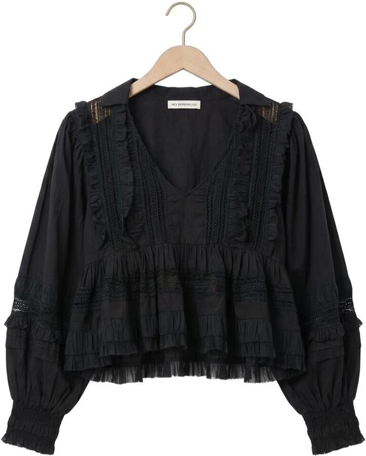 MES DEMOISELLES Dames Blouses Melody Zwart - Foto 2