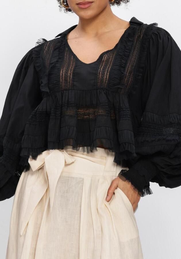 MES DEMOISELLES Dames Blouses Melody Zwart - Foto 4