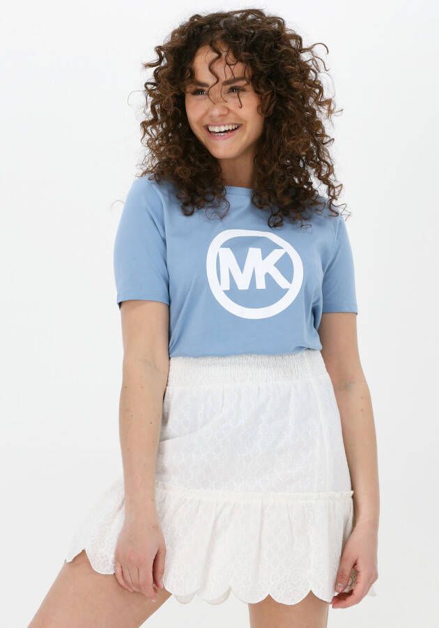 Michael Kors Blauwe T-shirt Circle Logo Tee
