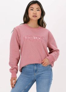 Michael Kors 9829 Logo Print Tonal Sweater Roze Dames