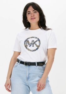Michael Kors Witte T-shirt Circle Logo Tee