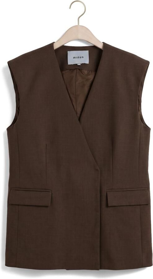 MINUS Dames Blazers Mswelma Vest Bruin - Foto 4