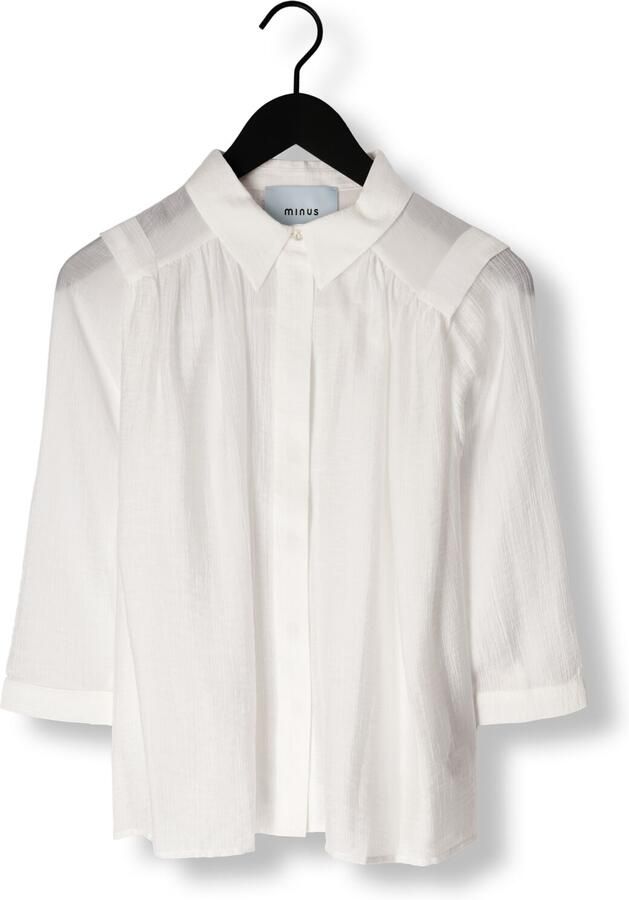 MINUS Dames Blouses Aneda 3 4 Sleeve Shirt Gebroken Wit - Foto 3