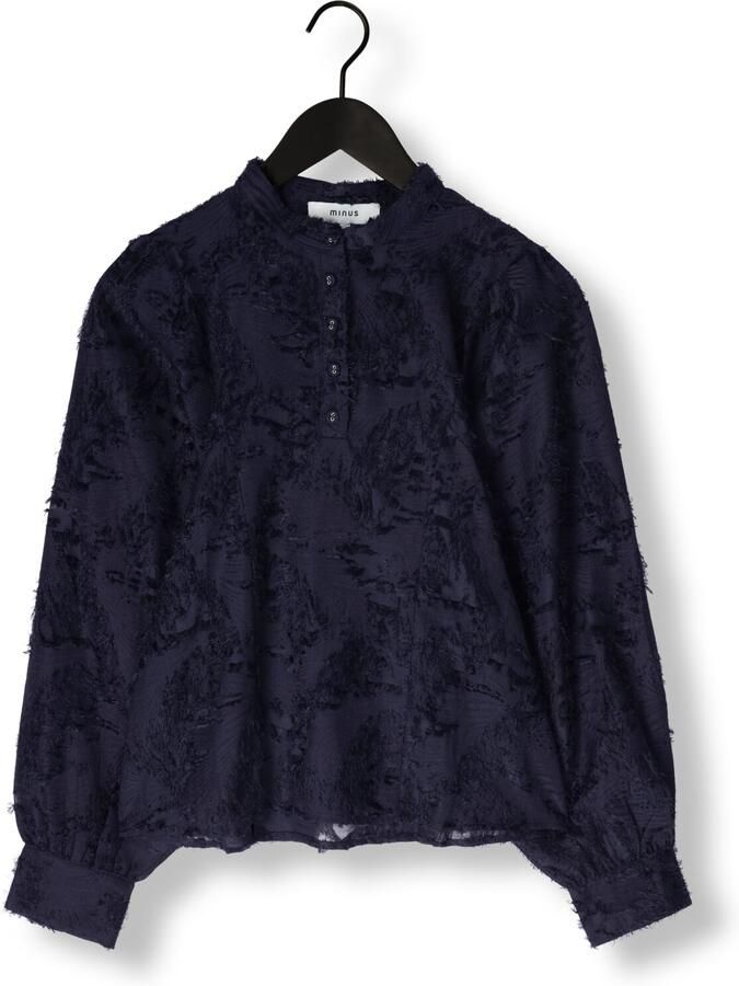 MINUS Dames Blouses Hollie Blouse Donkerblauw