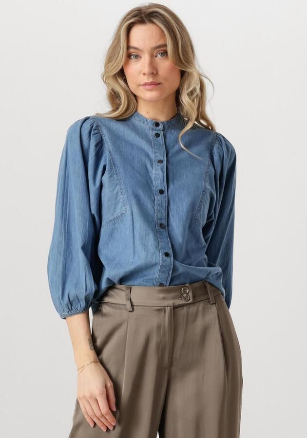 MINUS Dames Blouses Jasmene Shirt Blauw - Foto 4