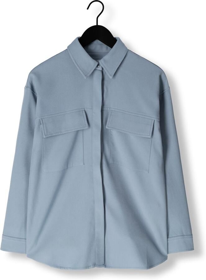 Minus Livina Oversized Shirt Blauwe Blouse Blue Dames