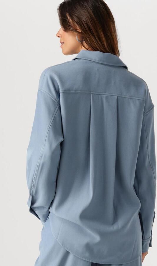 Minus Livina Oversized Shirt Blauwe Blouse Blue Dames - Foto 3