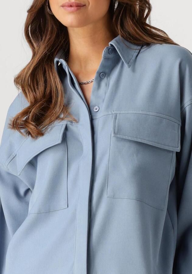 Minus Livina Oversized Shirt Blauwe Blouse Blue Dames - Foto 2