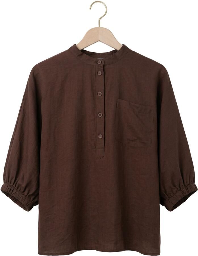 MINUS Dames Blouses Msbarbara Blouse Bruin - Foto 2