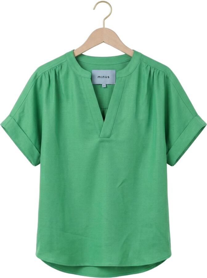 MINUS Dames Blouses Msjuno Linen Blouse Groen - Foto 2