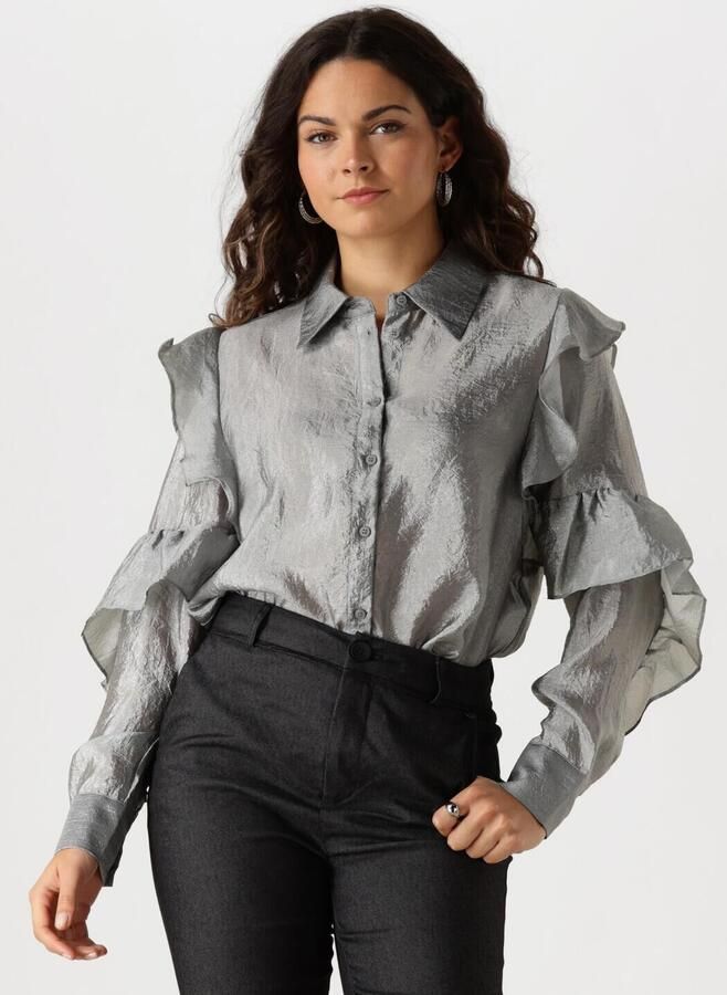 MINUS Dames Blouses Mslemaja Shirt Grijs - Foto 4