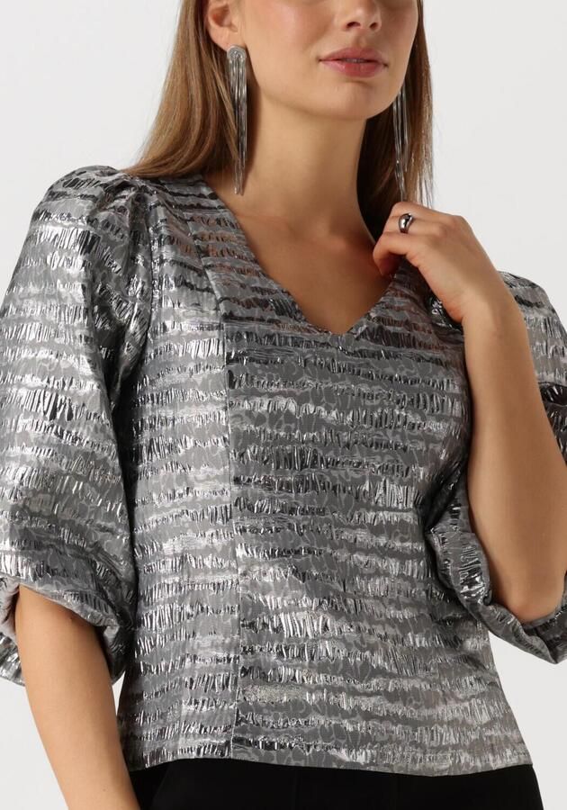 Minus Grijze V-hals Blouse veelzijdig en elegant Gray Dames - Foto 2