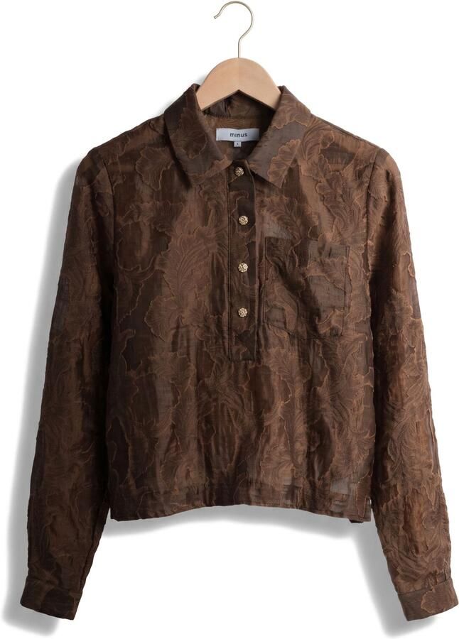 MINUS Dames Blouses Msmilina Blouse Bruin - Foto 2