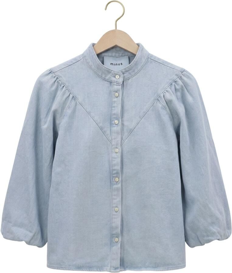 MINUS Dames Blouses Msnew Solene Denim Shirt Lichtblauw - Foto 2