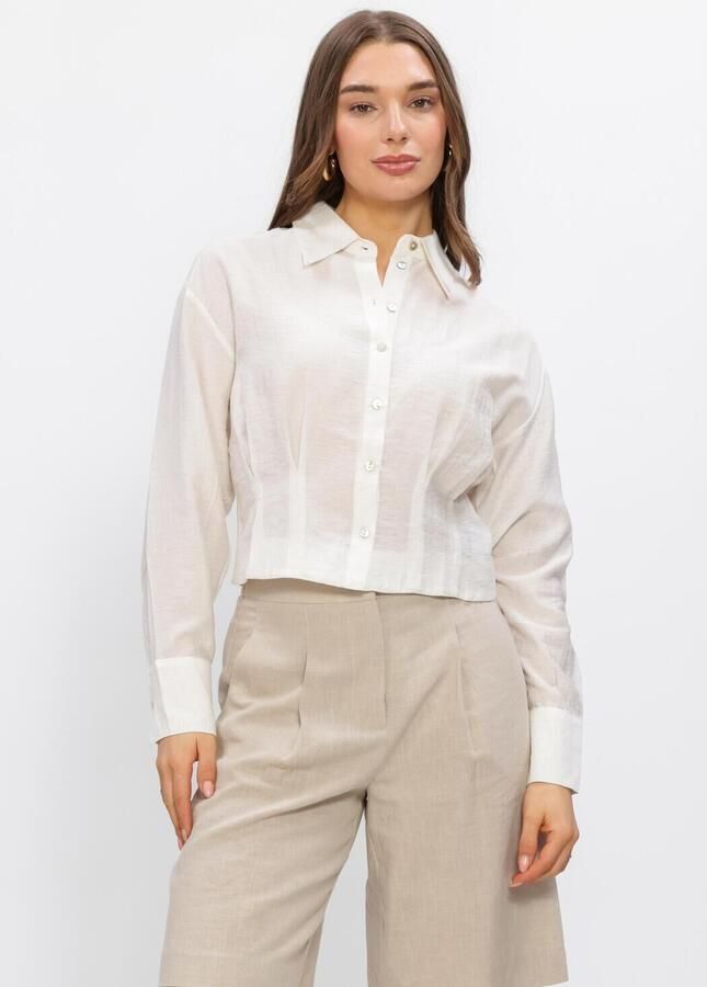 MINUS Dames Blouses Msoriana Shirt Gebroken Wit