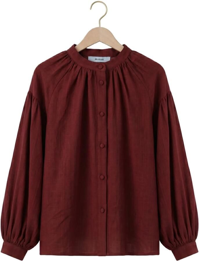 MINUS Dames Blouses Msseria Raglan Shirt Bordeaux - Foto 2