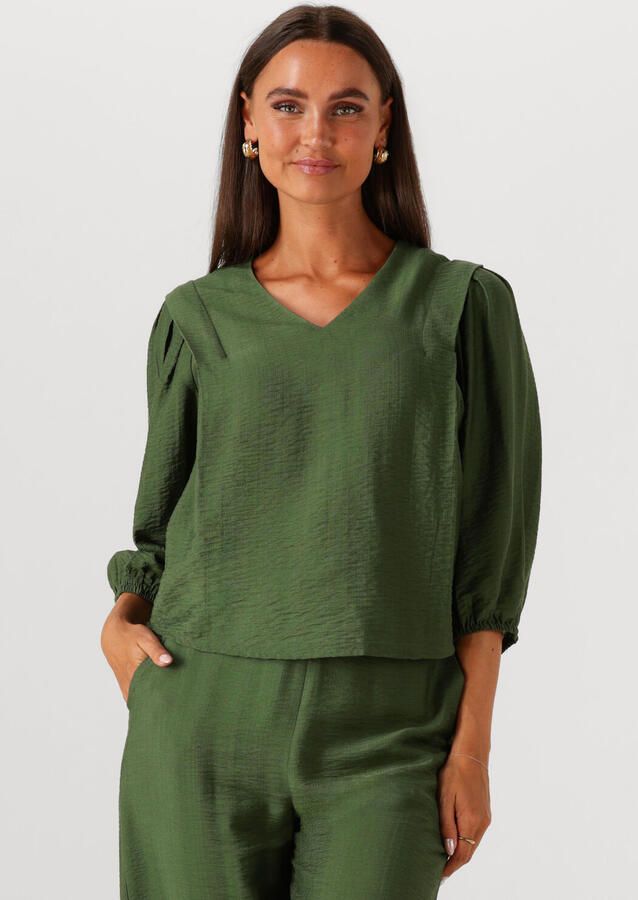 MINUS Dames Blouses Seria V-neck Blouse Groen - Foto 4