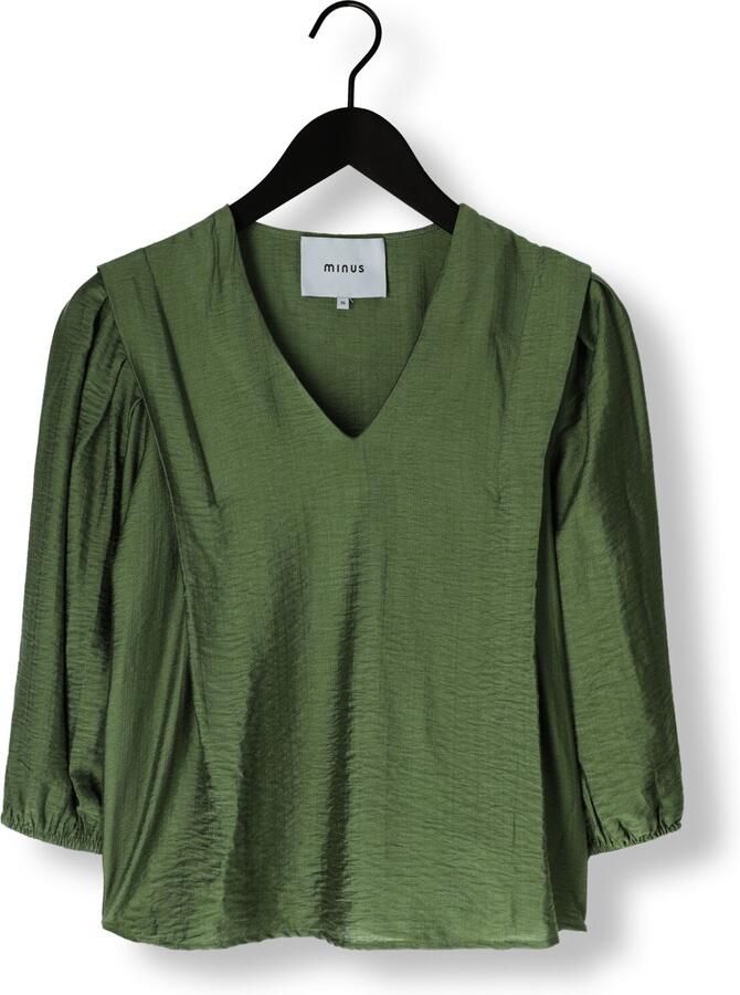 MINUS Dames Blouses Seria V-neck Blouse Groen - Foto 1