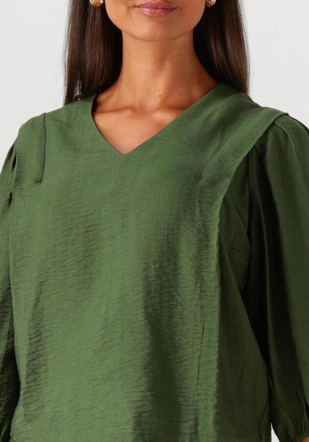 MINUS Dames Blouses Seria V-neck Blouse Groen - Foto 3